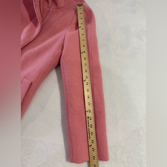 J Crew Mercantile Coat Womens Size 6 Pink Wool Blend Funnel Neck Jacket - Picture 15 of 15